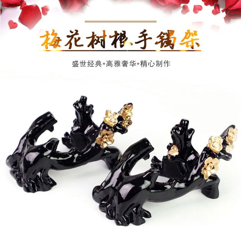 树脂仿木梅花树根手镯托玉镯奇石珠宝展示道具翡翠首饰展示架底座