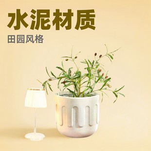 阳台家用植物水泥花盆镁泥花盆田园风庭院落地花卉落地花盆