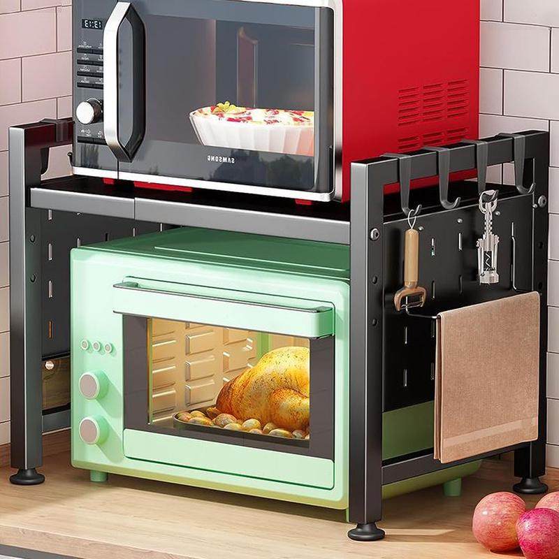 家用烤箱微波炉置物架子厨房伸缩电饭锅桌面收纳架双层可调节台面,厨房/烹饪用具,厨房置物架/置物柜/角架,淘宝优惠券,粉丝福利购,淘宝优惠卷