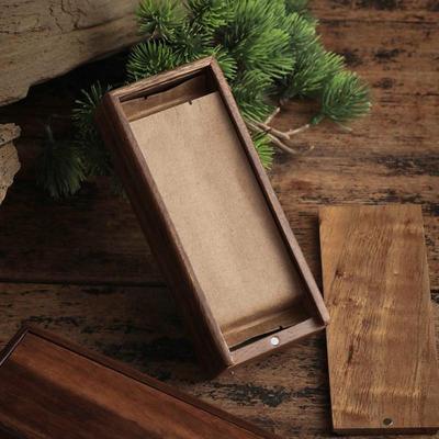 胡桃木长泡两泡品鉴盒宽版小泡袋茶叶包装盒空礼盒岩茶木盒子定制