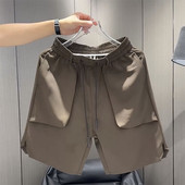 冰丝直筒男士 薄款 沙滩裤 夏季 宽松百搭休闲五分裤