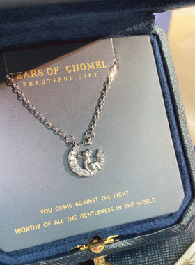 小王子项链轻奢小众高级设计感纯银月亮吊坠情人节送女友生日礼物