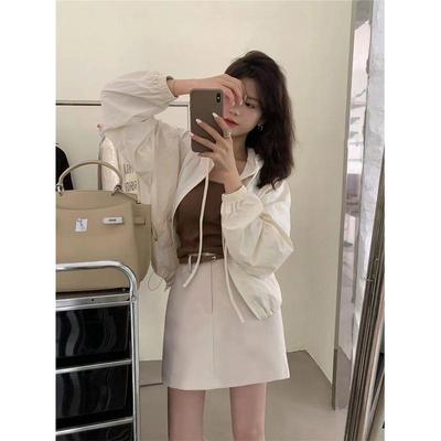 休闲薄透气速干防晒衣女款夏季2025新款防紫外线小个子短款冲锋衣