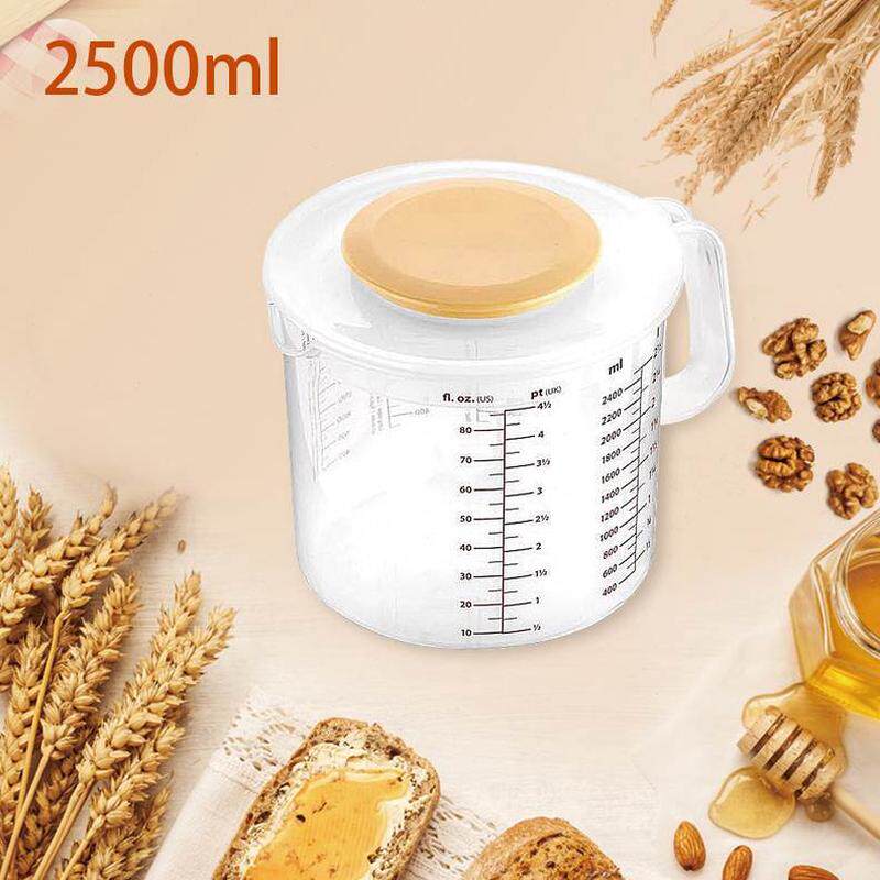 杯L烘培带盖家用塑料搅拌量杯带刻度打量杯计杯2.5大容量发烘焙盆