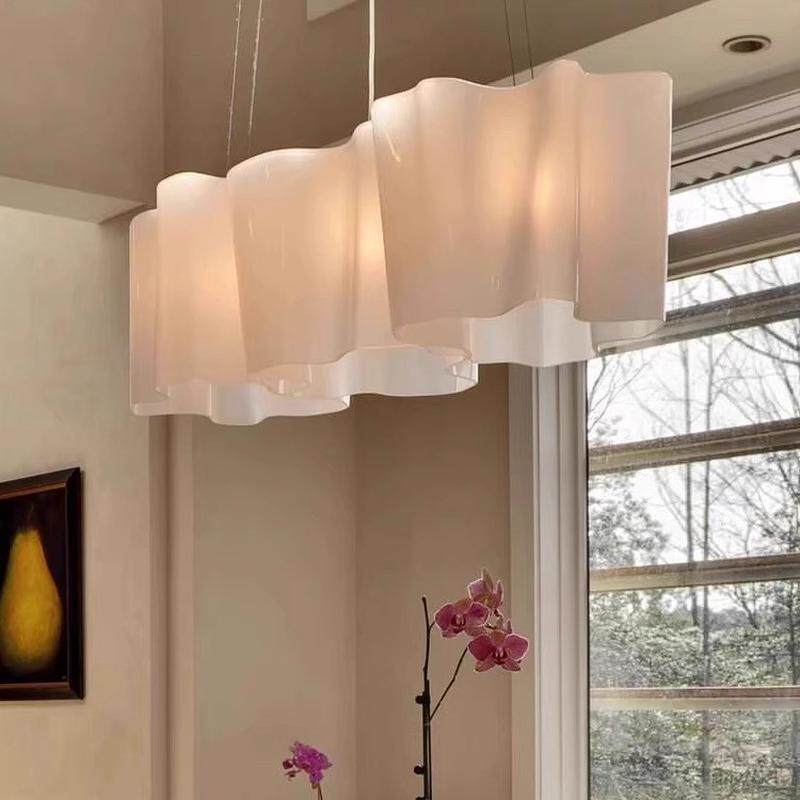 logico法式中古设计师餐厅吊灯简约客厅吊灯别墅云朵玻璃卧室主灯