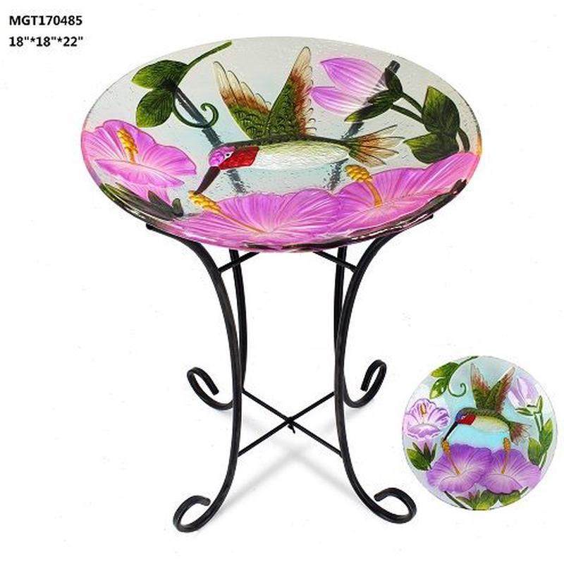 高档鸟鸟浴盆盆带藻架子玻璃摆设洗藻鸟盆玻璃花园,特色手工艺,其他特色工艺品,淘宝优惠券,粉丝福利购,淘宝优惠卷