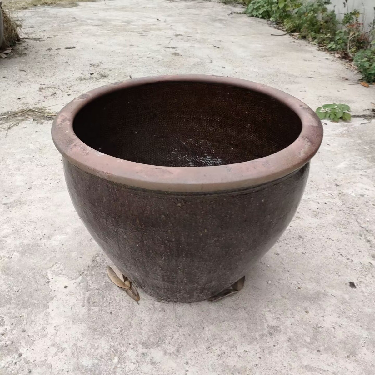 500斤水缸批发 粗陶发酵腌菜缸睡莲荷花缸庭院摆件莲子浸泡陶瓷缸