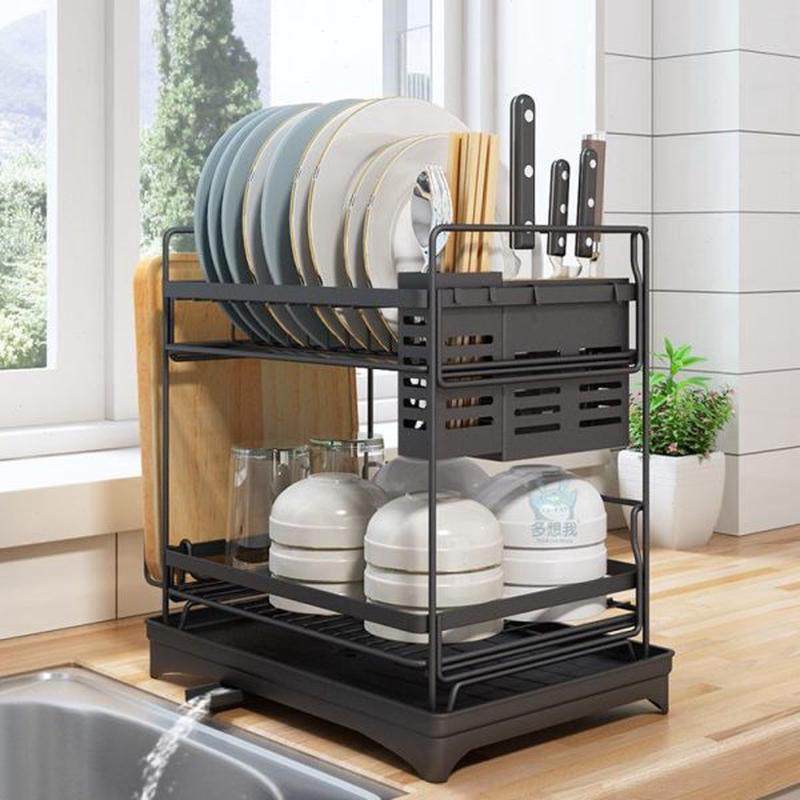 收纳架厨房置物架双层碗碟沥水篮筷子放碗家用装盒晾单整理橱柜滤,厨房/烹饪用具,厨房置物架/置物柜/角架,淘宝优惠券,粉丝福利购,淘宝优惠卷