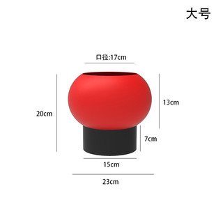 金福盆23cm双球盆花花器冬青盆银柳蝴蝶兰花盆年宵花简约轻奢桶