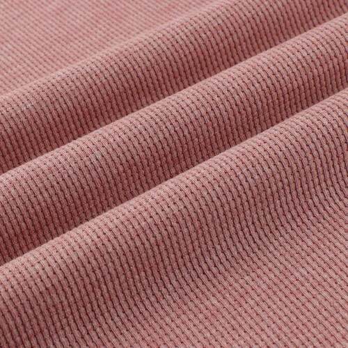 200g针织提花面料 加厚保暖弹力提花彩棉布料 人棉婴童条纹灯芯绒