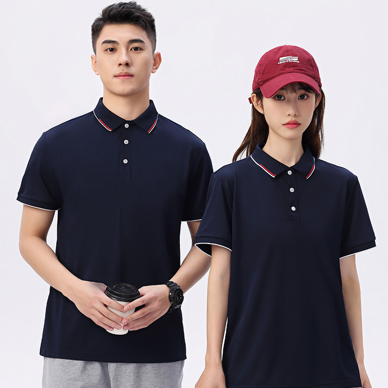 轻奢高货中国电信工作服夏季冰丝polo衫定制印logoT恤短袖翻领男