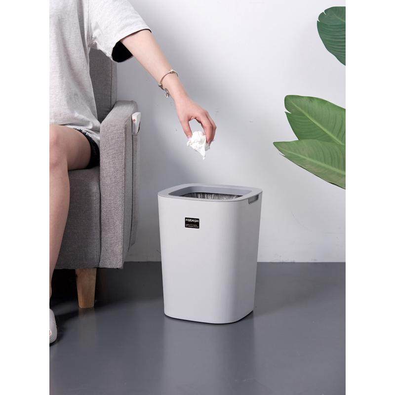 用垃圾桶带压圈大小号客厅厨房卫生间可爱厕所宿舍无盖纸篓