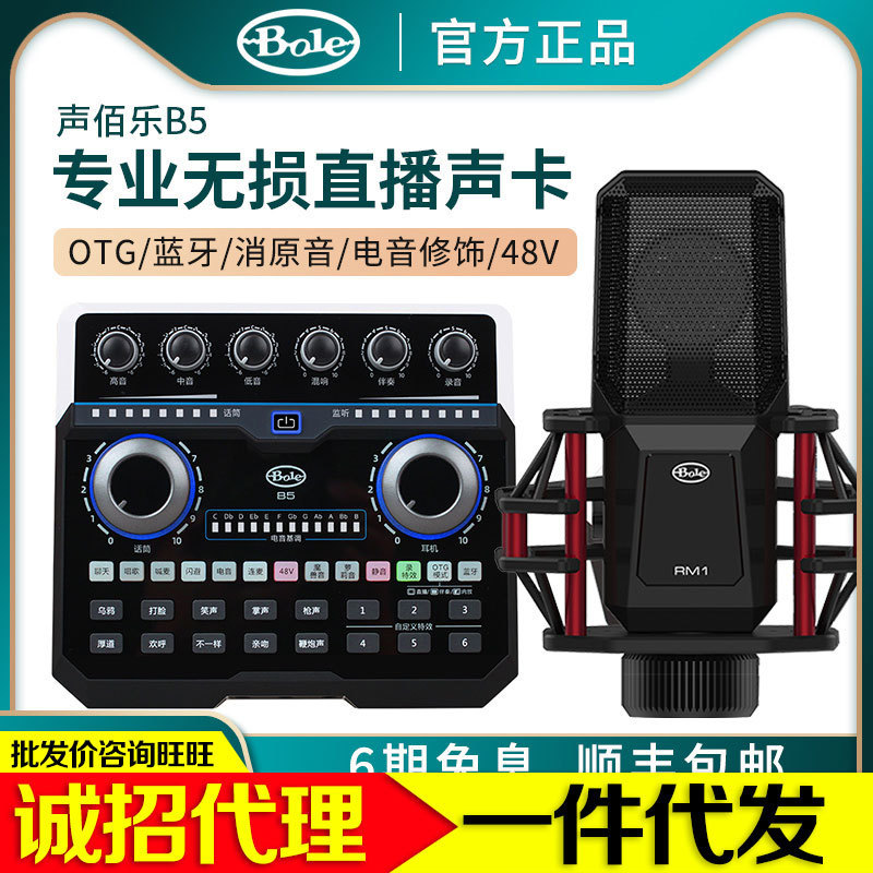 声佰乐b5手机唱歌专用直播设备麦克风/话筒