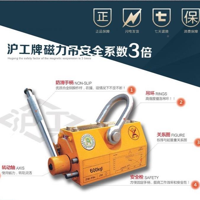 0磁重力吊永磁起器5000k0g505000公斤公斤5吨电磁铁吸盘强力工业