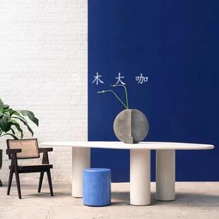 北不规云欧朵5645153h餐桌异形咖桌现代极简则书桌设计啡师创意长