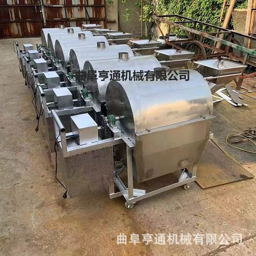 出售全部锈钢滚筒炒货机燃气加热炒面粉机干果店瓜子花生炒货机