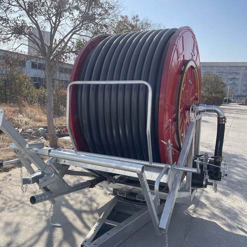 圆盘农田灌溉机JP110-300农田绞盘喷淋浇地机自动卷管喷灌机