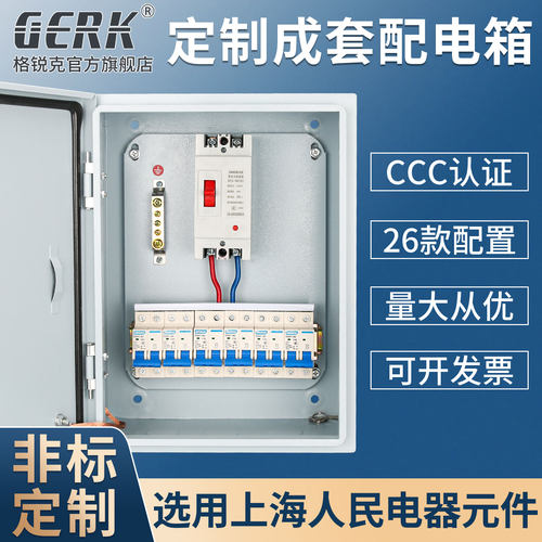 成套配电箱单相220V明装家用强电布线 线箱定制户外防水控制柜基