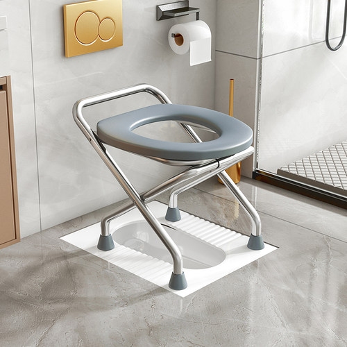 孕妇坐便椅折叠坐便凳蹲便支撑架老人上厕所辅助器家用坐月子受伤
