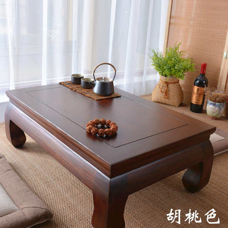 榆木榻榻米茶几地台飘窗茶桌小桌炕桌室简约桌实木矮和中式桌几桌