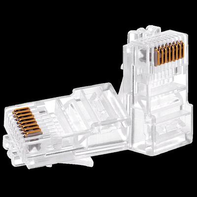 康普(原AMP安普)五类非屏蔽RJ45网络水晶头1包100个 8-554720-3