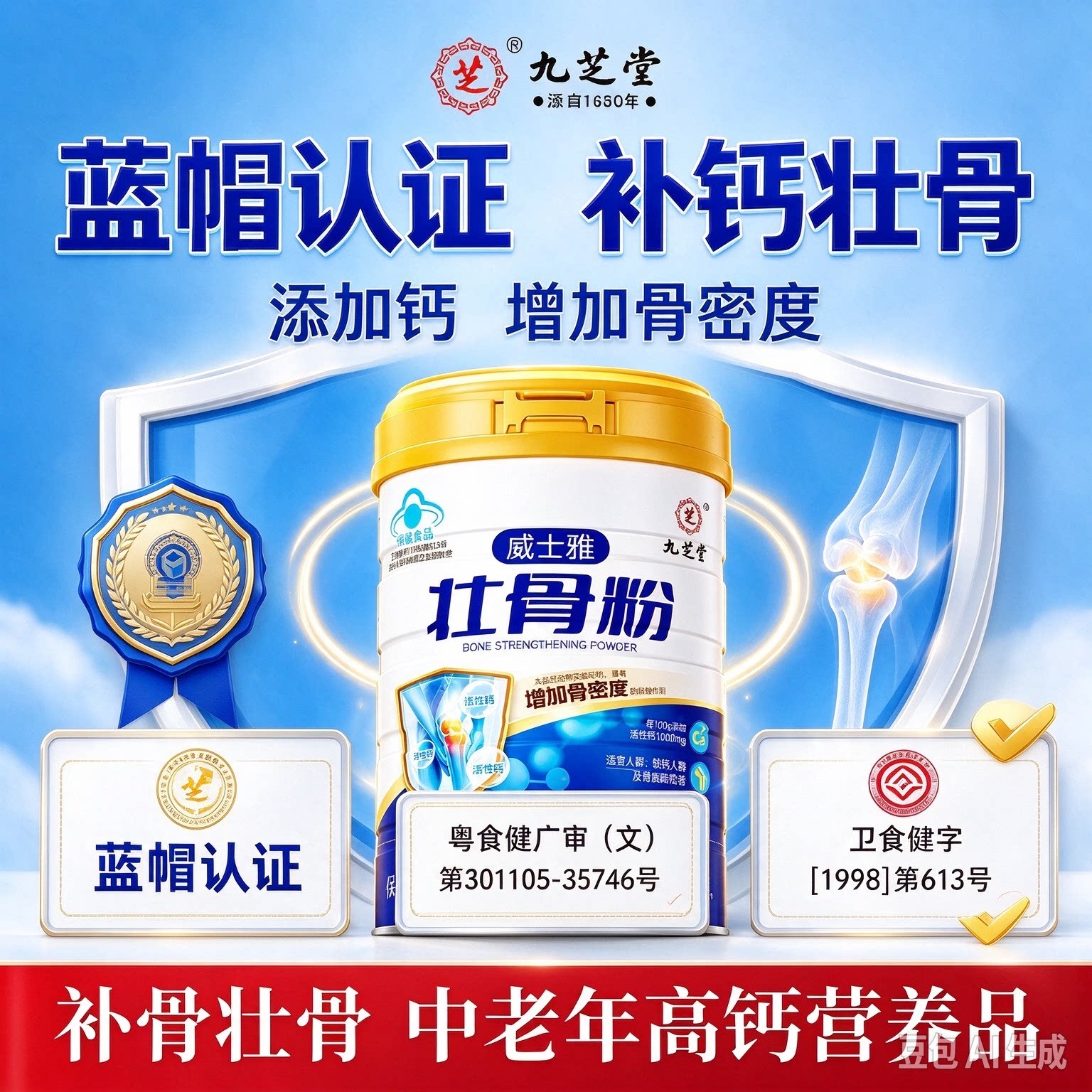 九芝堂壮骨粉增加骨密度