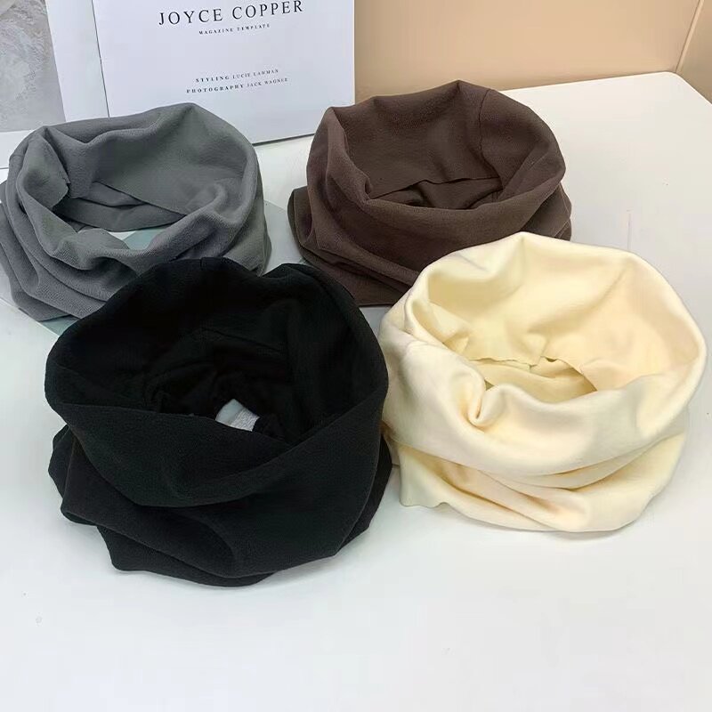 双面绒德绒加绒加厚保暖围脖秋冬