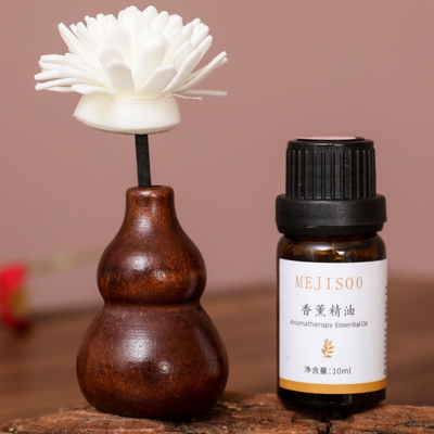 创意实木通草花扩香木香薰摆件