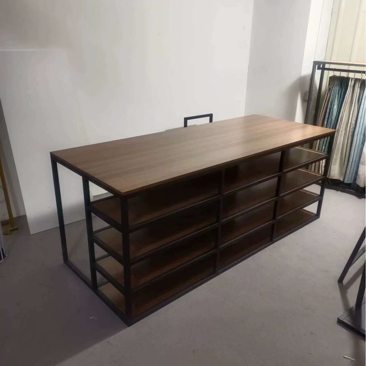 窗帘店版本桌洽谈桌样品样板册收纳墙布壁纸布料色卡陈列桌维京人