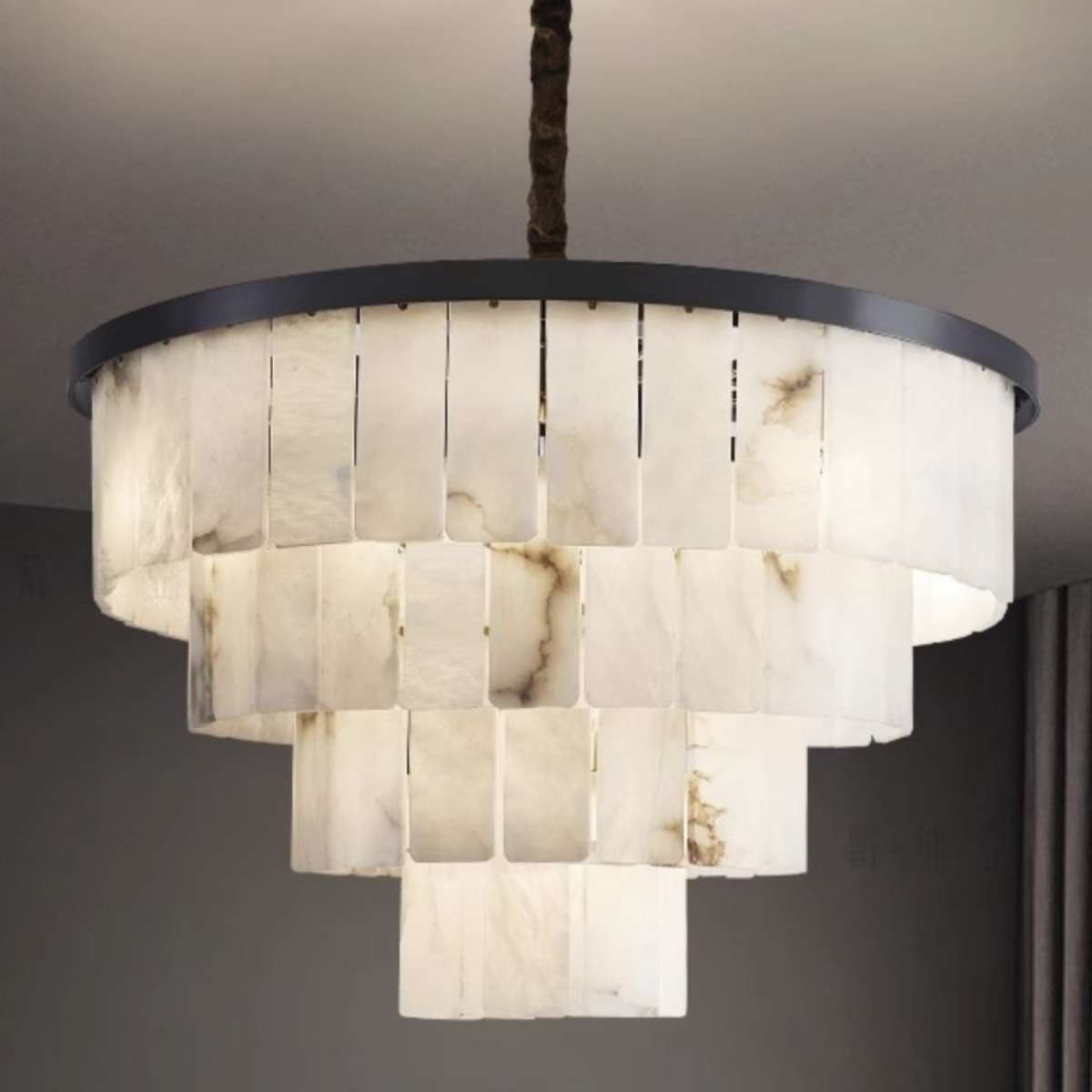 西班牙云石吊灯轻奢客厅灯现代新中式简约创意设计师餐厅卧室