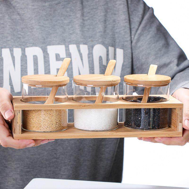 调味盒组合套装厨房家用北欧调料罐子玻璃调味罐盐罐勺盖一体,纺织面料/辅料/配套,纺织机械配件,淘宝优惠券,粉丝福利购,淘宝优惠卷