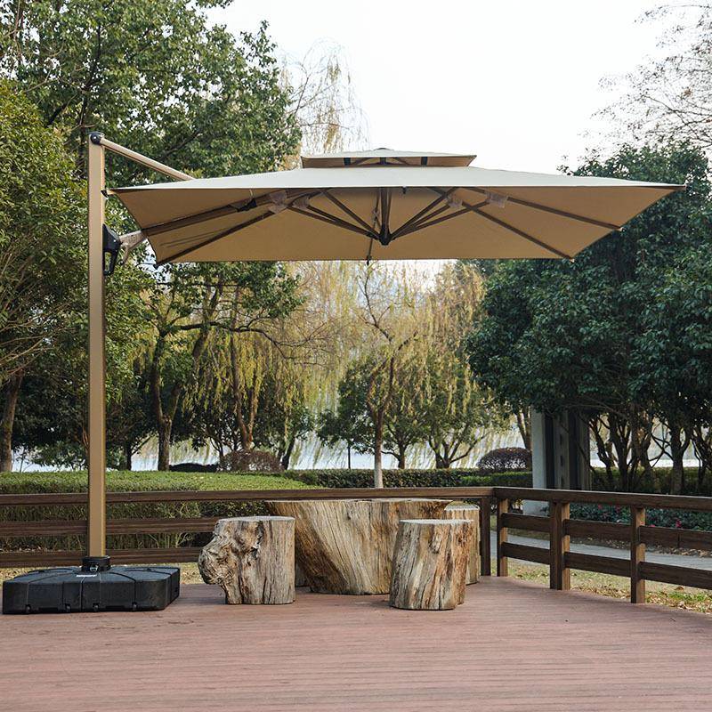 懂风晴户外遮阳伞双吊杆罗马伞庭院露台花园太阳伞室外摆摊休闲伞