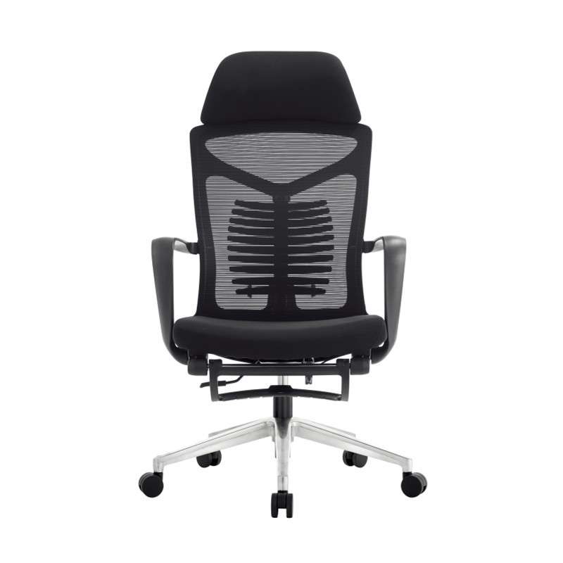 透气网布午休椅皮艺带脚踏躺平家用商务办公电脑转椅多种颜色