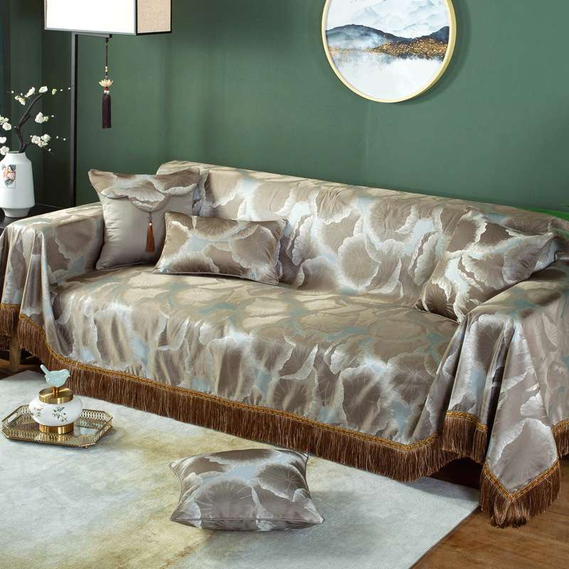 新中式四季防滑全盖沙发套罩巾布沙发盖沙发床全包沙发垫全包型