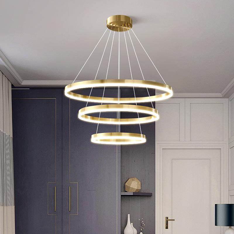 全铜环形轻奢吊灯客厅灯简约现代大厅主灯具北欧网红饭桌餐厅灯具,纺织面料/辅料/配套,纺织机械配件,淘宝优惠券,粉丝福利购,淘宝优惠卷