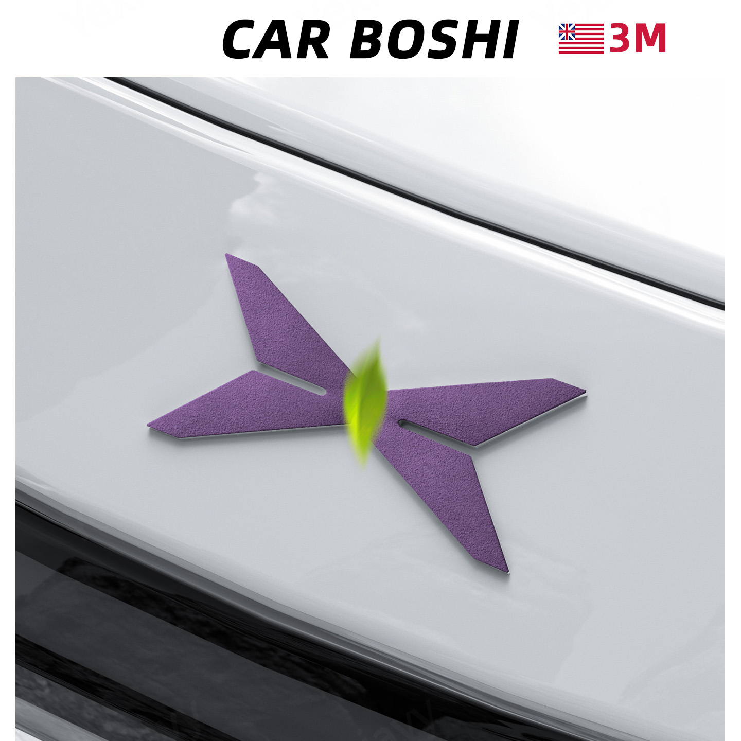 翻毛皮车头LOGO装饰贴适用于P7+