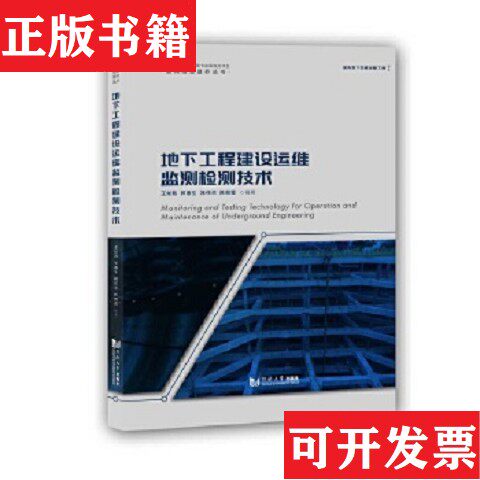 【正版现货】地下工程建设运维监测检测技术王如路/郭春生/褚伟洪/陈丽蓉同济大学出版社