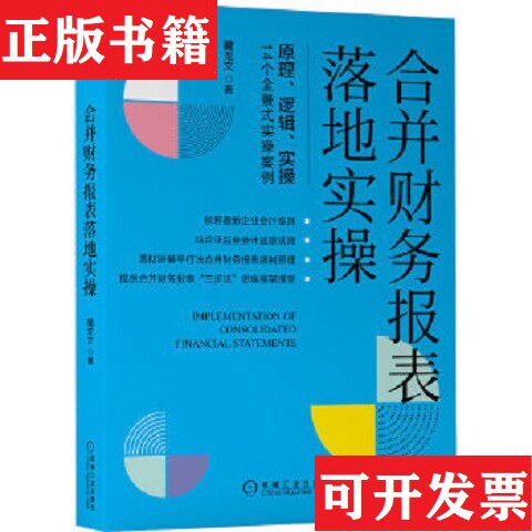【正版现货】合并财务报表落地实藺龙文机械工业出版社