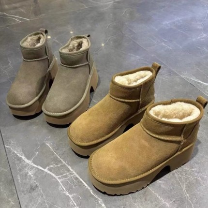 S路花语断码特价小个子7cm增高显瘦加绒保暖短筒棉鞋雪地靴30-20