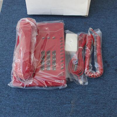 全新库存CONIEN HIT-250 红色家用座机有线固定电话机老人机