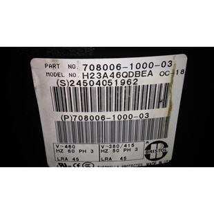全新H23A46QDBEA 布里斯托4P匹压缩机中央空调热泵冷库制冷配件