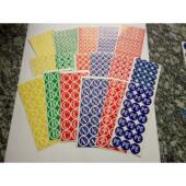 ABC三相相序标记 直径2CM 零线N标志 3CM 接地标签 不干胶贴纸