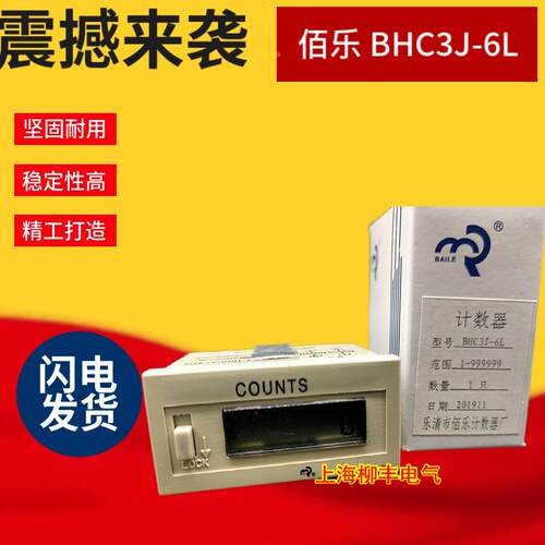 佰乐 BHC3J-6L计数器 累计计数器 累加计数器 6位