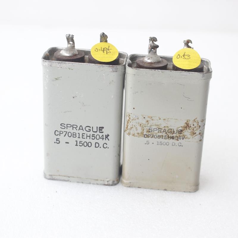 美国SPRGEUE思碧0.5UF1500V1UF1000V发烧胆机仪器油浸电容一对价