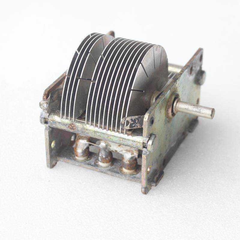 全新生锈双联合并单联电桥实测大概29PF-500PF左右可变可调电容器