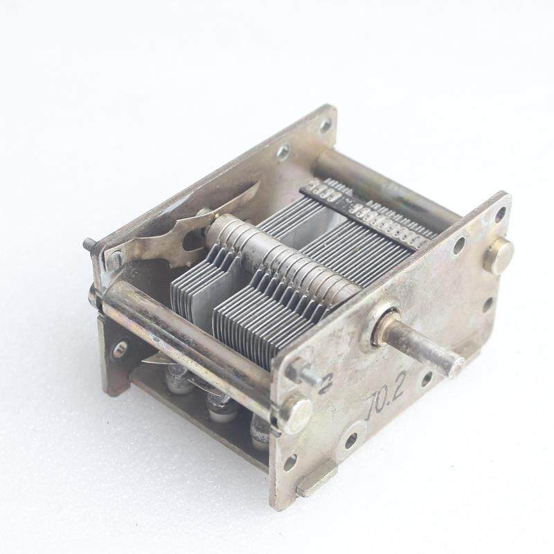 拆机镀银轴16PF-130PF25PF-380PF双联可调可变电容器DIY制作