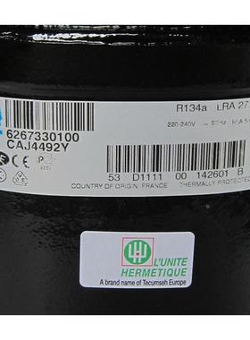 CAJ4492Y TAJ4492Y 原装泰康3/4匹冰柜 雪柜 酒柜中低温温压缩机