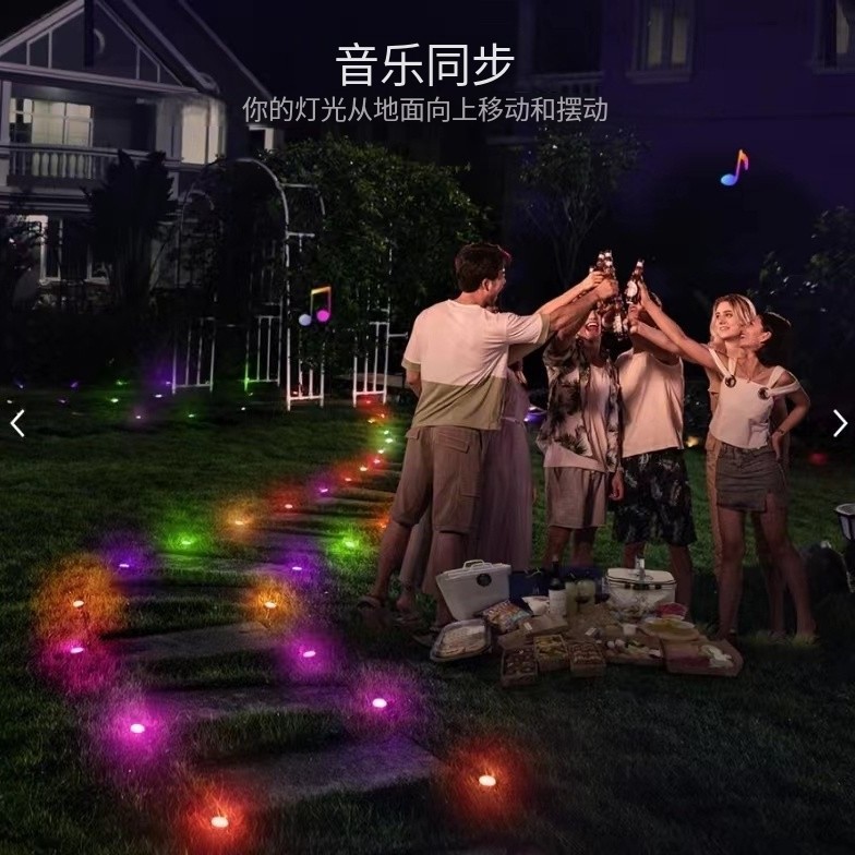 智能蓝牙声控幻彩超亮地插灯