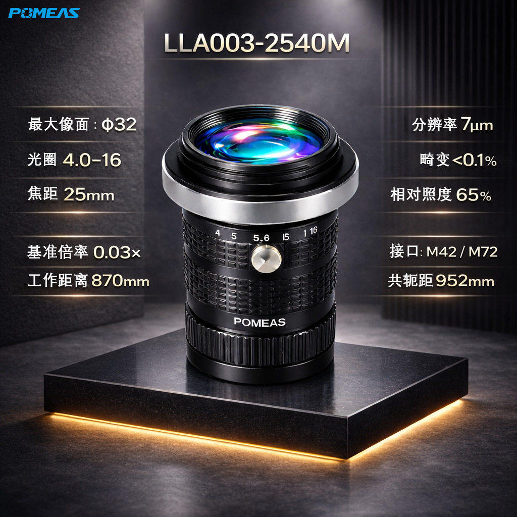 普密斯4K线阵工业镜头M72低畸变