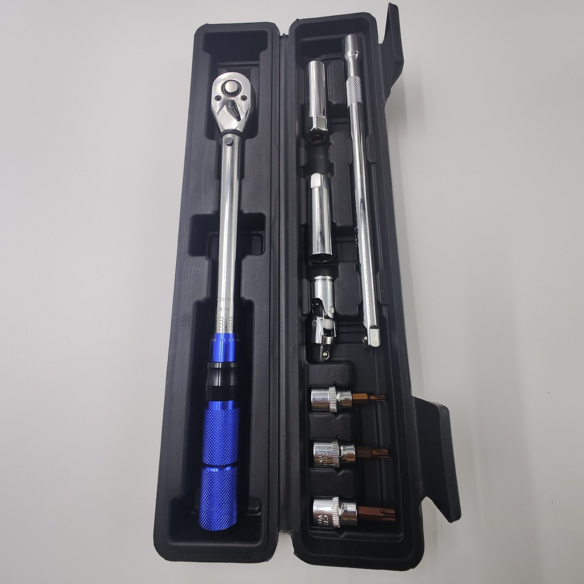 预置式扭矩扳手3/8 10-60N.m 8件套可调扭力扳手 预置力矩扳手